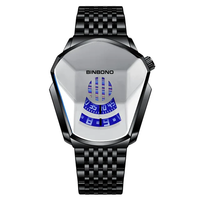 Binbond Фирменные Нержавеющей Стали montres-homm kol saati Роскошные Мужские кварцевые наручные часы для мужчин