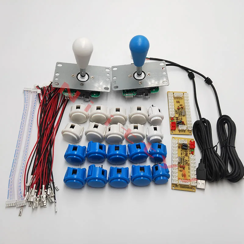 DIY джойстики аркадный комплект 2 игроков USB кодер с джойстиком SANWA