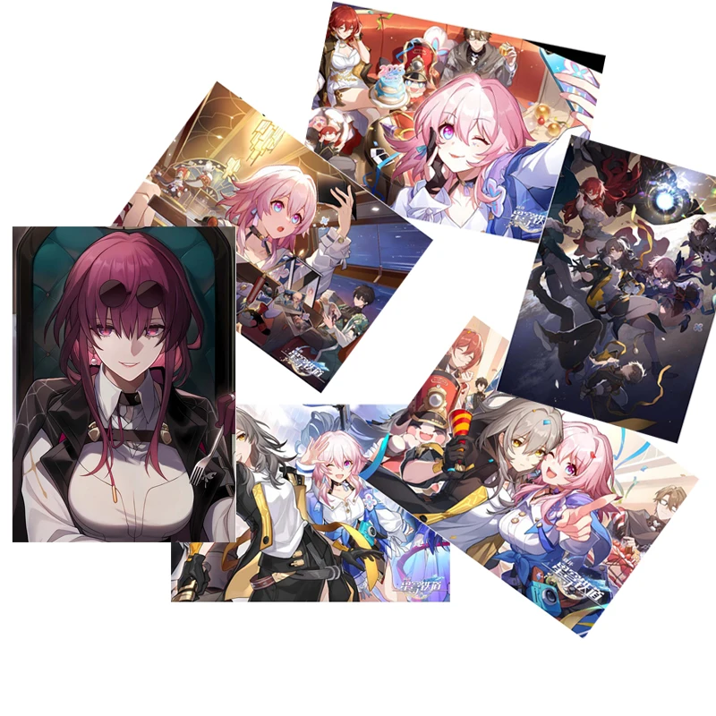 42*28CM New Anime Poster Honkai: Star Rail Kafka Dan Heng Jing Yuan Wall Art Game Paper Poster