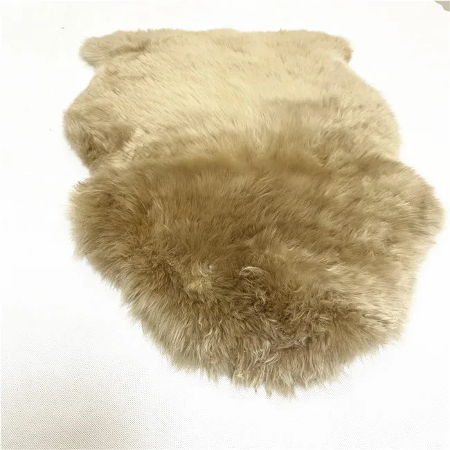 New colors natural brown Long Hair sheepskin Ivory Single Pelt