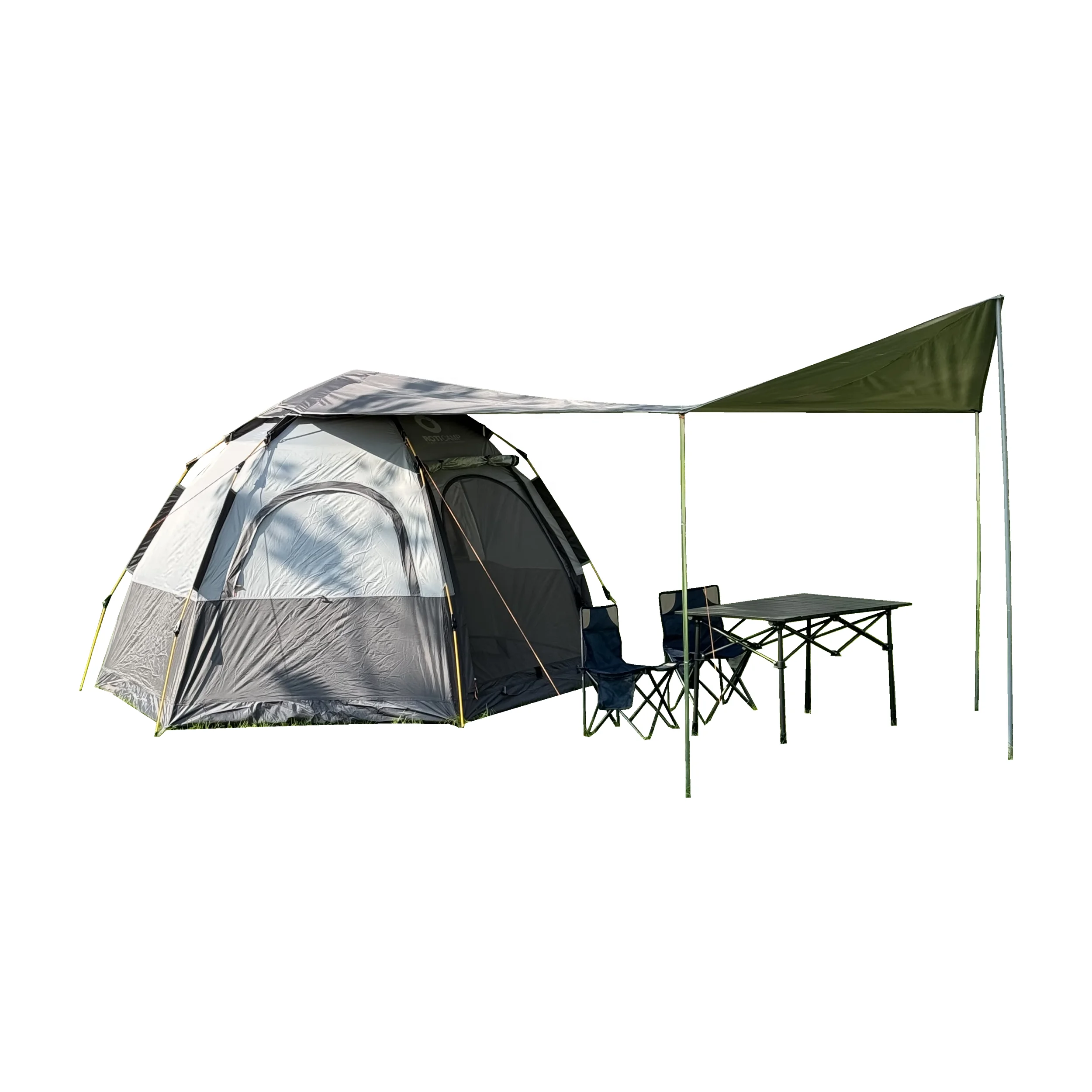 Custom outdoor hexagonal tent pop up with canopy automatic camping picnic hiking sports family party BBQ big waterproof portable
