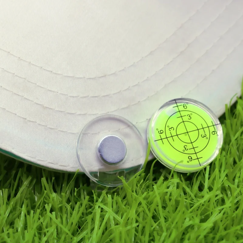 HOW TRUE Wholesale Magnetic Golf Marker Hat Clips Green/Blue/Pink Plastic Golf Hat Clip Level Gauge Ball Marker