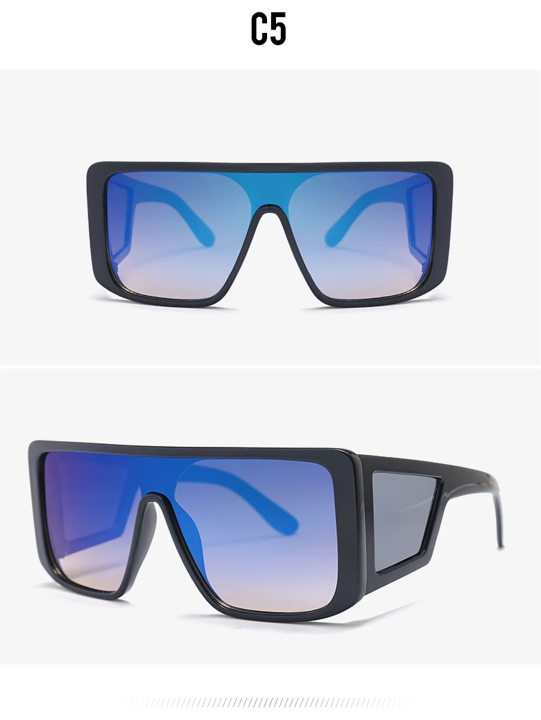 TENYARN fashion plastic gradient UV 400 fashion oversized trendy women shades sun glasses sunglasses 