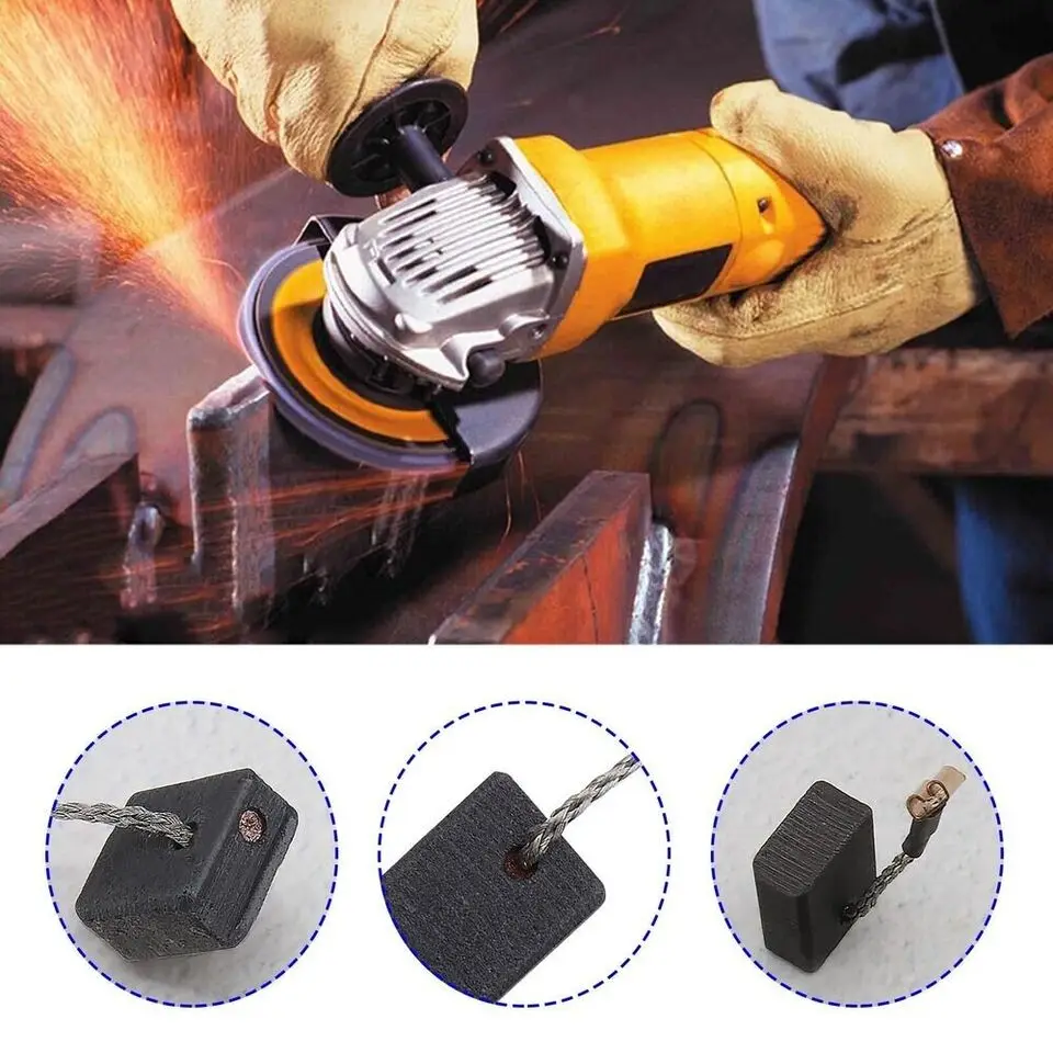 Углеродные щетки для DeWalts N421362 DWE4202 DWE4204 DWE4206 угловая шлифовальная машина с автоматическим ограничением 6 5x12x14 мм Угольная щетка электроинструментов
