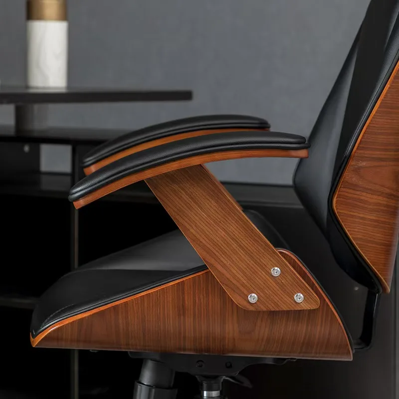 Luxury wooden boss leather office chair fashion design office furniture president CEO general manager office chair