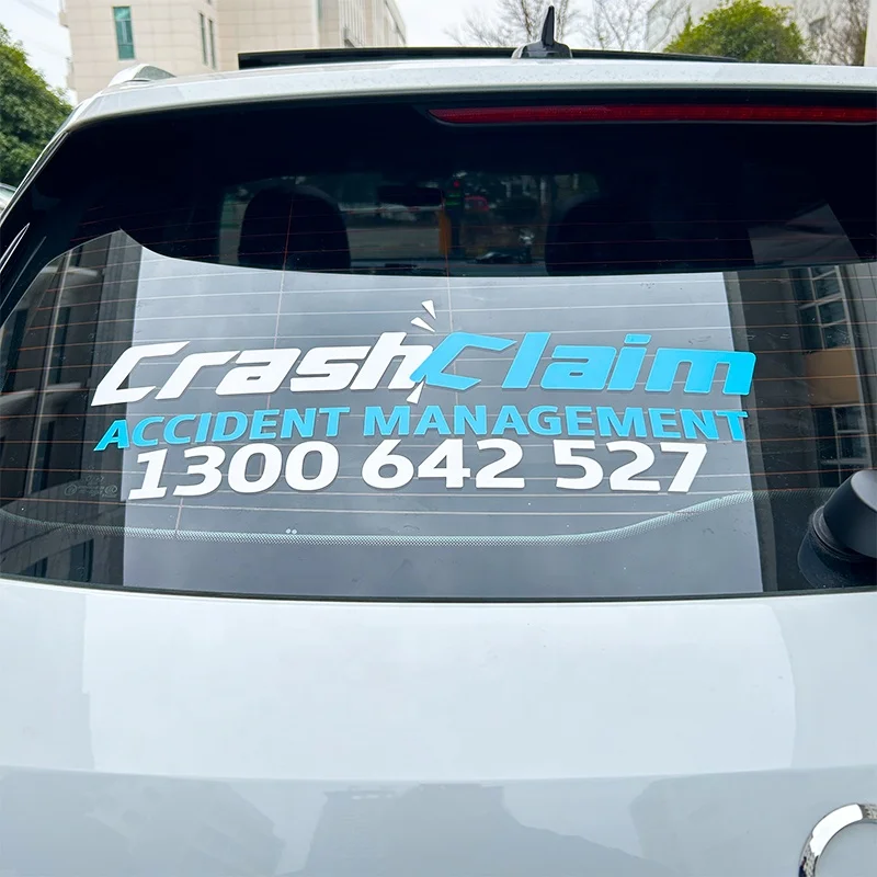 Outdoor Use Custom Die Cut Logo Lettering Auto Car Front Glass Windshield Vehicle Windscreen Windshield Banner Decals Stickers