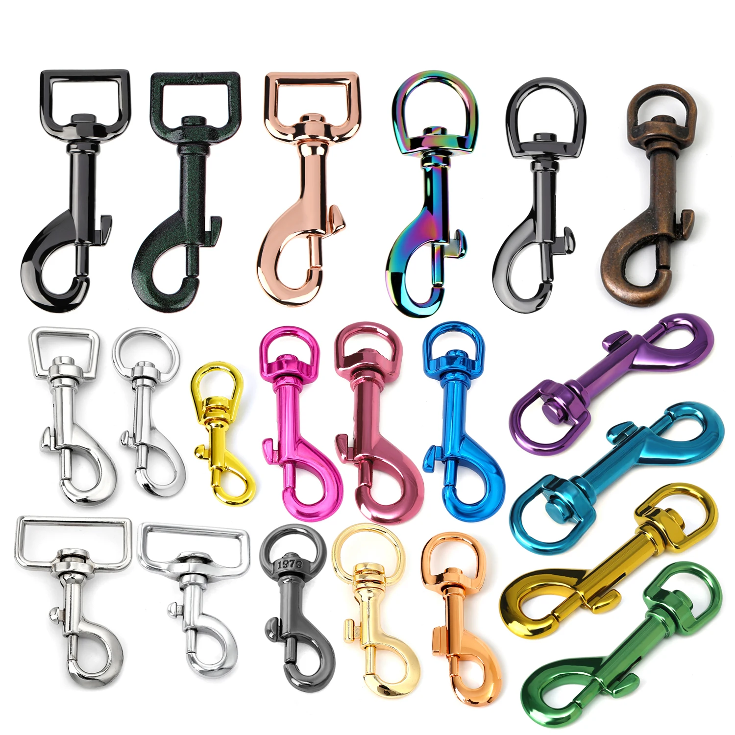 H1891DGM wholesale price high quality swivel dog leash hook 15mm metal sanp hook for pet