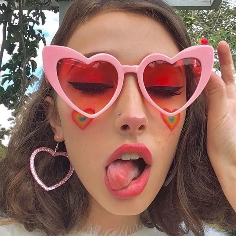 2024 fashion ins big frame love sunglasses hot sale factory wholesale retro sunglasses