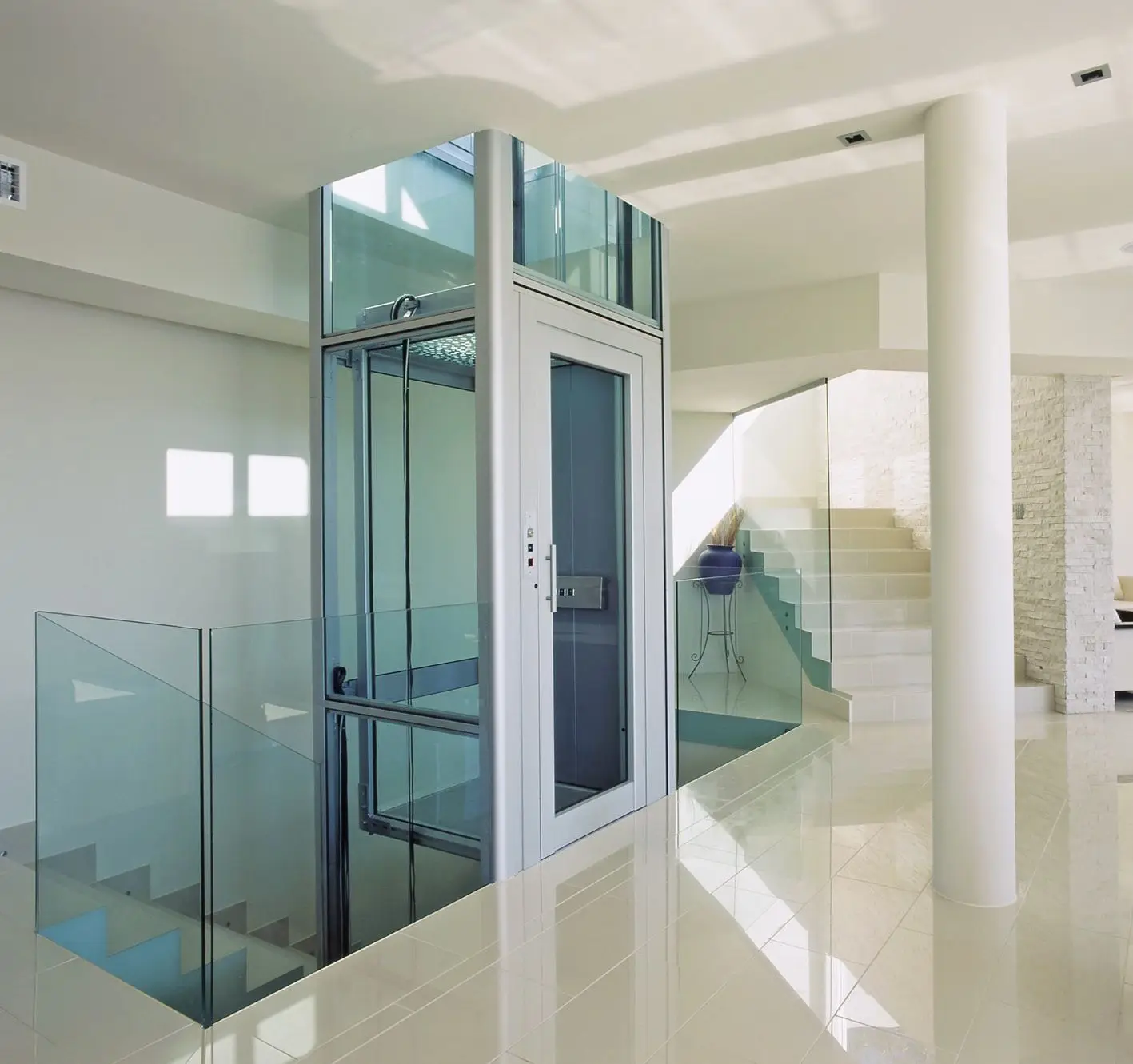 Manufacturer supplier home elevator kit, villa luxury golden house elevator, family small home elevator