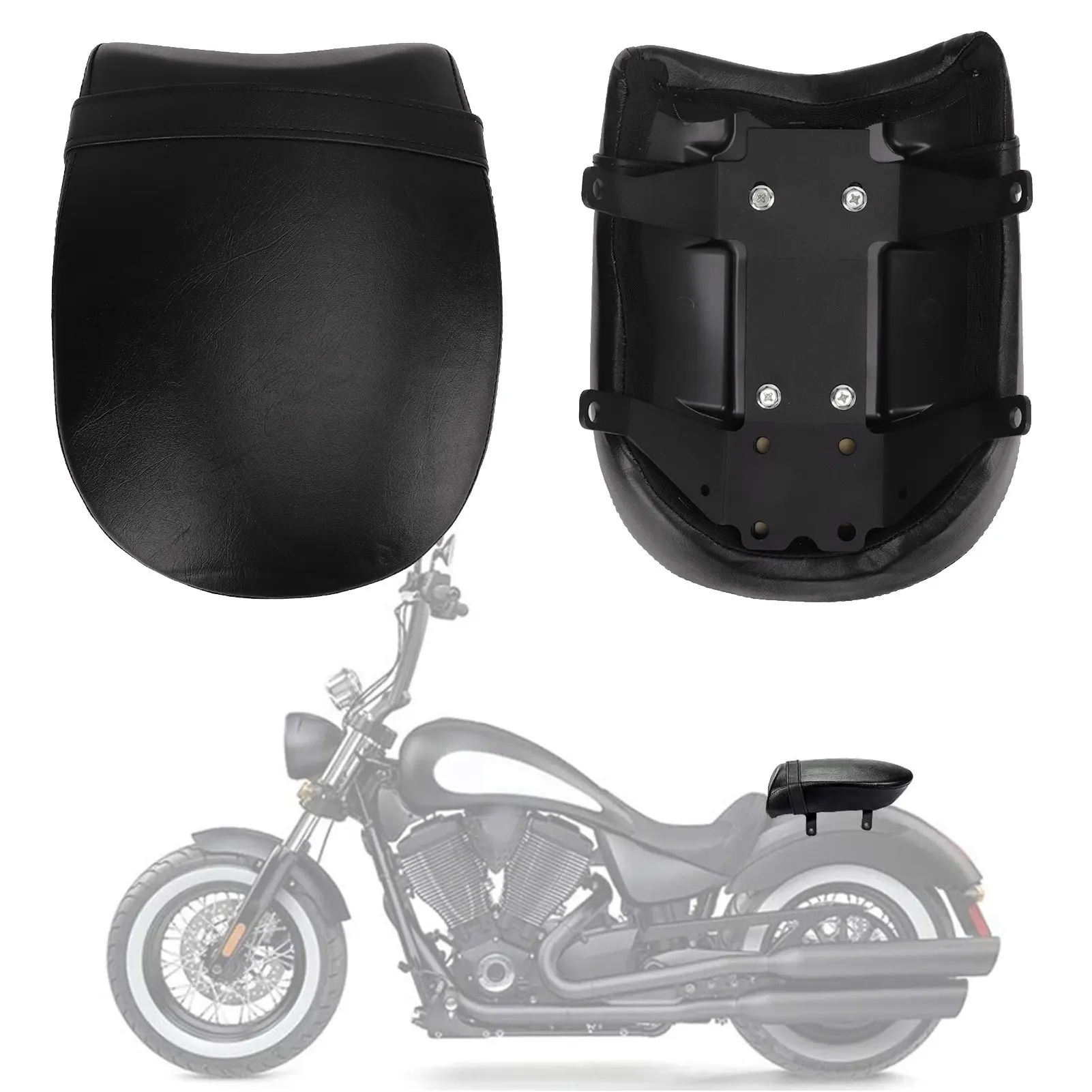 for Victory High Ball Zach Ness Country Vegas Low Kingpin Tour 2003-2013 Motorcycle Parts Solo Pad Cushion Rear Passenger Seats