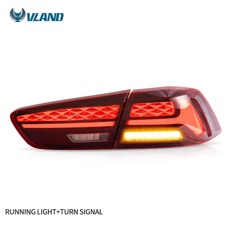 VLAND Manufacturer LED Taillights With Sequential Car Tail Lights Assembly 2008-2020 Rear Lamp For Mitsubishi Lancer EVO X