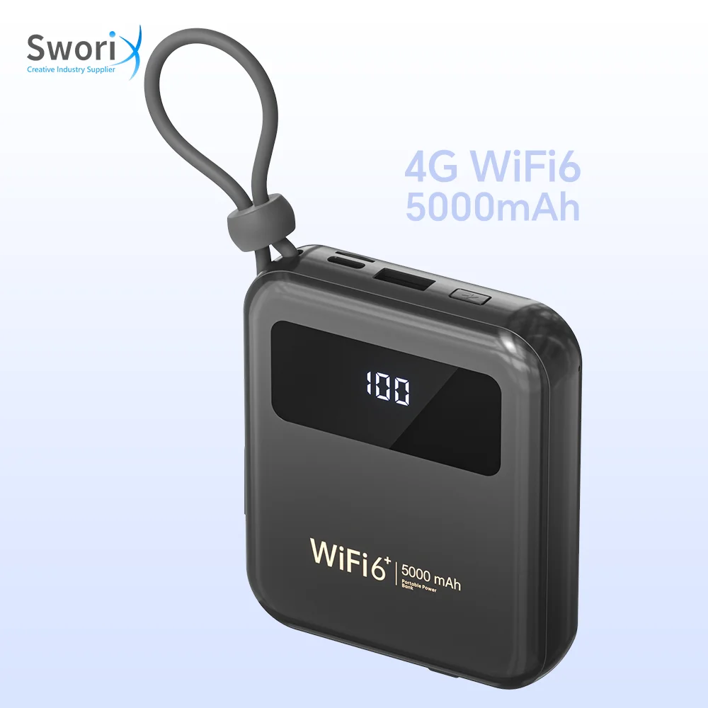 Sworix портативный Wi-Fi карманный беспроводной мобильный Lte профессиональный модем 4G антенна 4G маршрутизатор 5000 мАч батарея с Sim-слотом