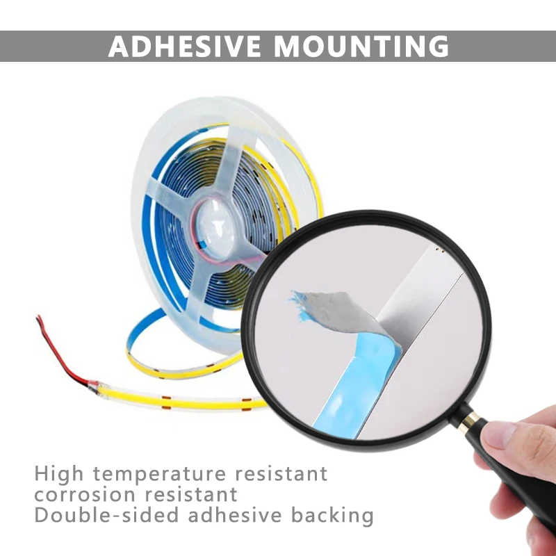 5m 10m DC 12V 24V COB Flex Light Strip 320 LEDs/m Single Color White Warm Natural Red Green Ice Blue Pink Purple Golden Yellow