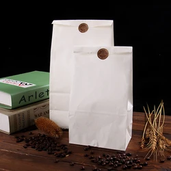 Custom print recycled white restaurant takeaway food to go takeout paper bag kraft take away paper bags with your own logo