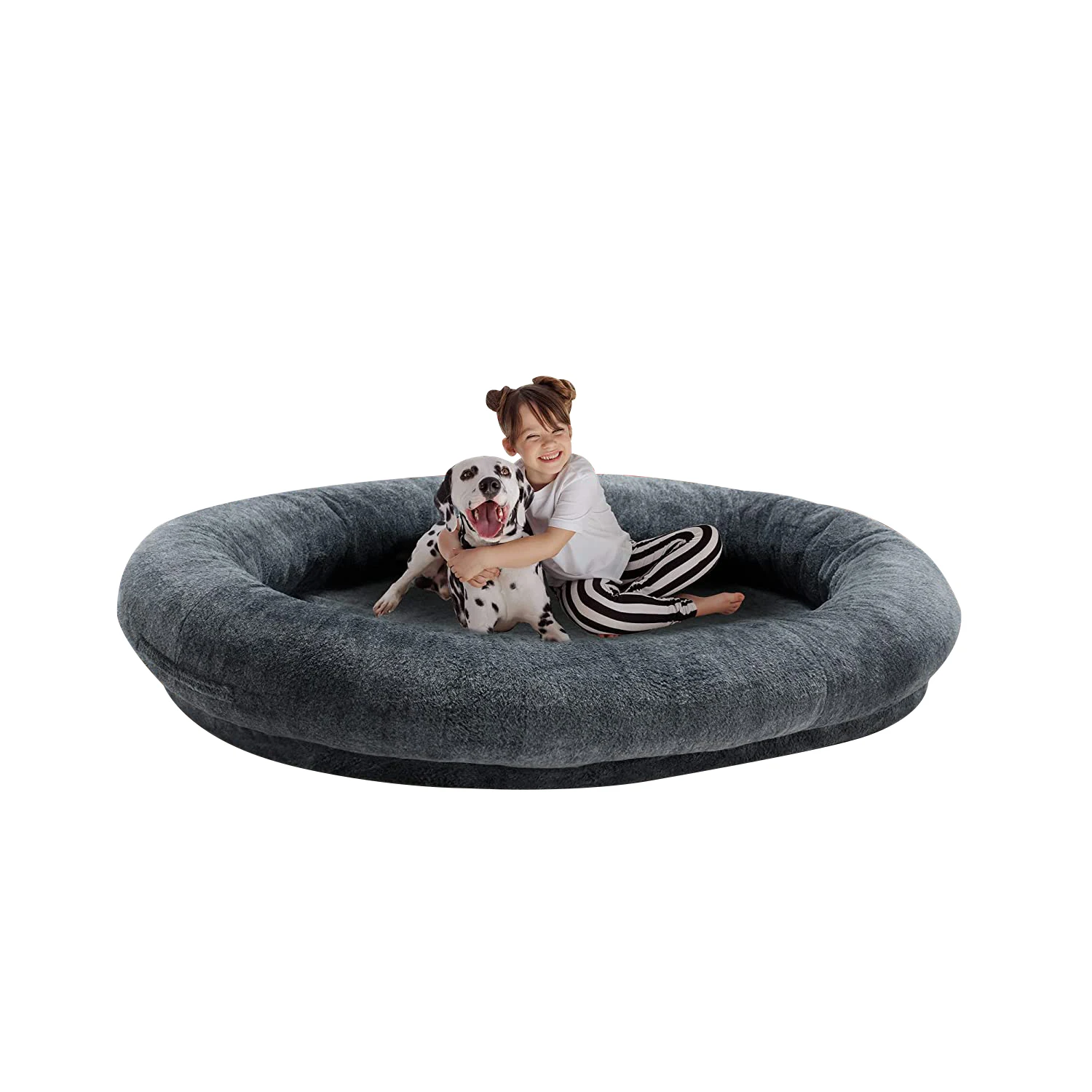 Large Bean Bag Bed for Humans BeanBag Dog Bed Human-Sized Large Dog Bed for Adults, Pets (Medium, Grey)