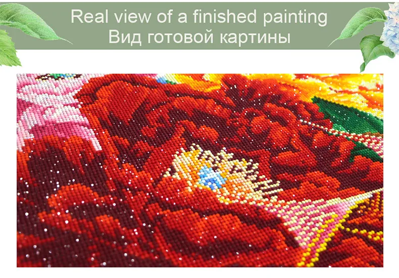 Chinese Style Flower Diamond Painting 5D Full Drills Diamond Painting