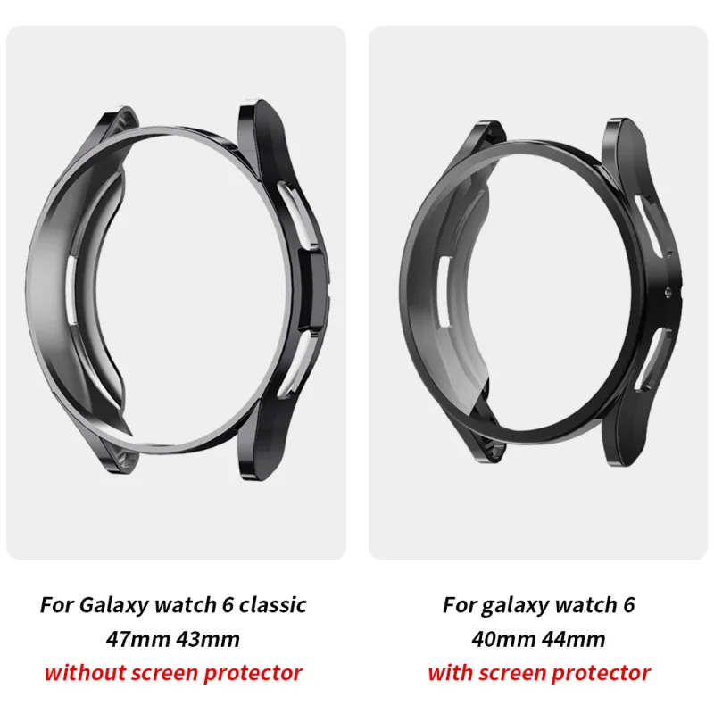 Case for Samsung Galaxy Watch 6 40mm 44mm PC Matte Protective Bumper Shell for Watch 6 Classic 43mm 47mm Protector Cover