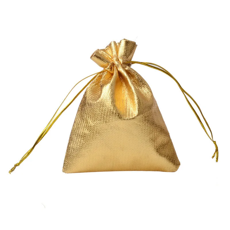 7*9cm Silver/Gold Color Organza Bags Candy Bags Metallic Foil Organza Pouches Christmas Wedding Party Favour Gifts Candy Bags