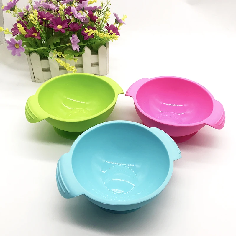 First Stage Independent Feeding BPA Free Food Grade Dishwasher Microwave Safe Silicone Baby Bowls with Suction for Toddlers Kids