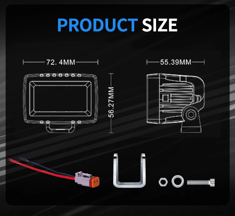 Aurora Screwless LED Light Bar 2 inch LED Work Light for Driving Tractor Offroad Boat Car Truck ATV SUV 4WD 4x4 12V 24V