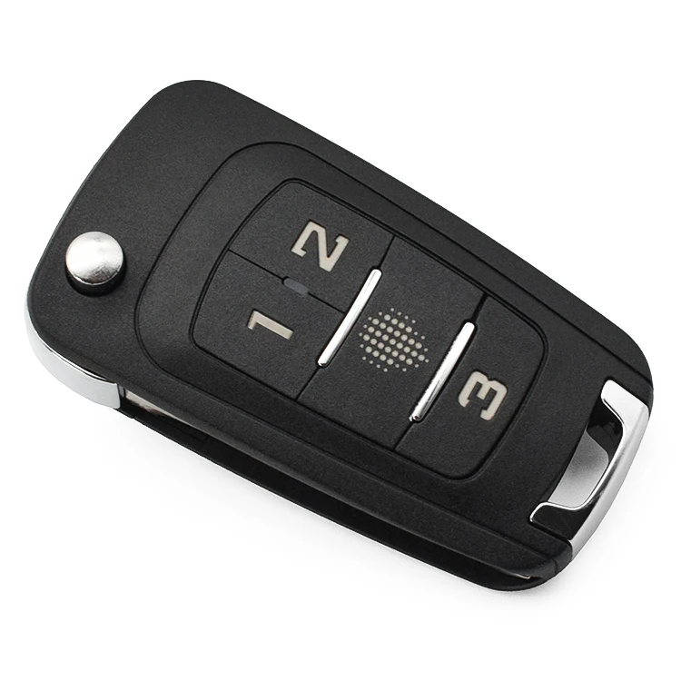 Брелок складной дистанционная Автомобильная сигнализация модифицированный откидной ключ зажигания автомобиля для C-hevrolet 4 кнопки 433 мГц бесключевой доступ дистанционный