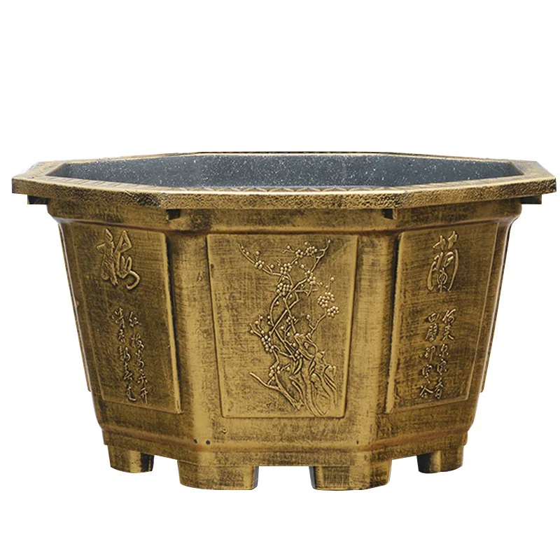 Plastic Round Flower Pot Large Diameter Thickened Planted Fruit Tree Garden Water Lily Pot