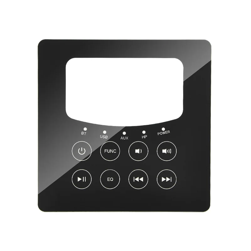 Customized high quality silk screen printed tempered glass switch panel socket anti fingerprint tempered smart glass panel