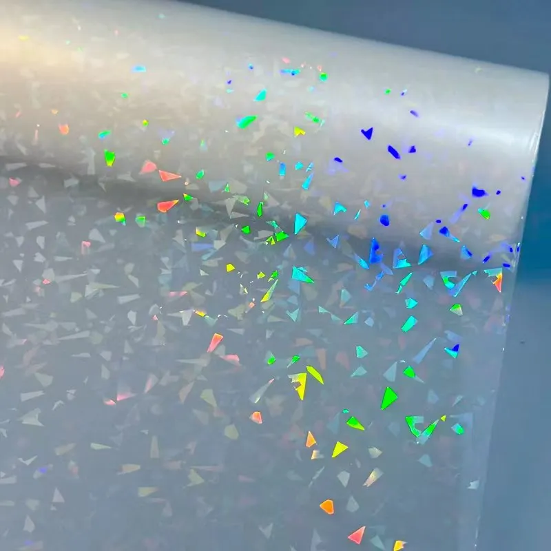 Factory Price  3 inch transparent rainbow holographic thermal lamination film hologram wet lamination film