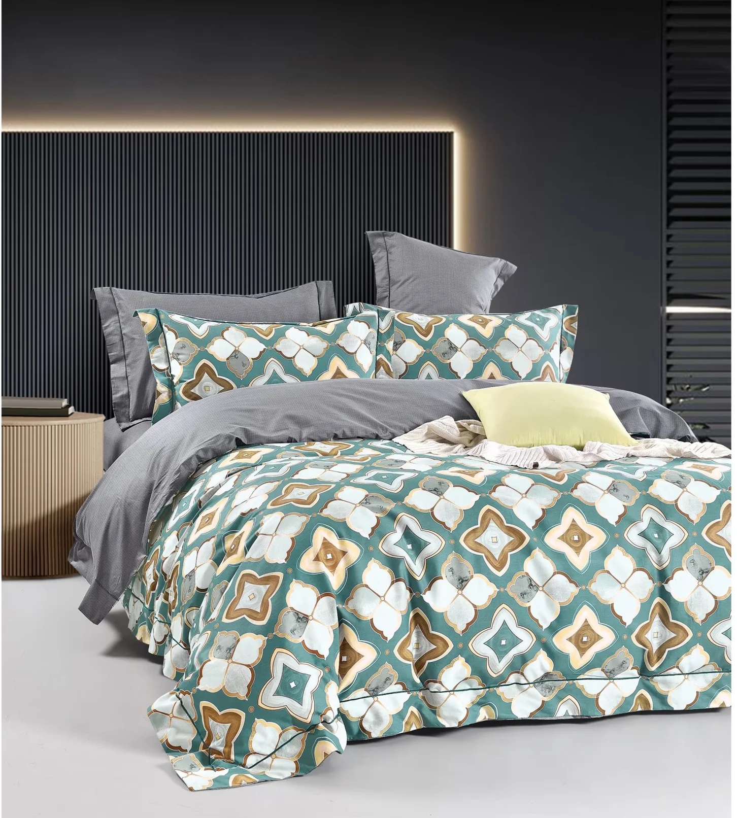 cotton printed customized size duvet cover bed sheet sets fitted sheet sets with pillow case shams