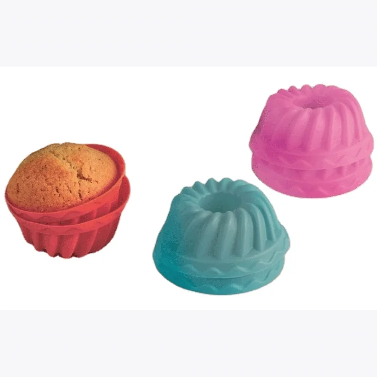 12/24 pack Pumpkin Shape Silicone Baking Cake Molds Nonstick Cupcake Liners Bpa Free Fancy Dessert Tray - Jelly and Muffin Cups