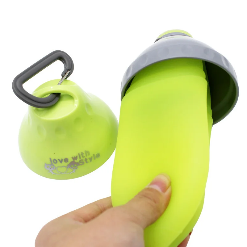 Portable Pet Dog Cat Outdoor Travel Water Bowl Bottle Feeder Drinking Fountain