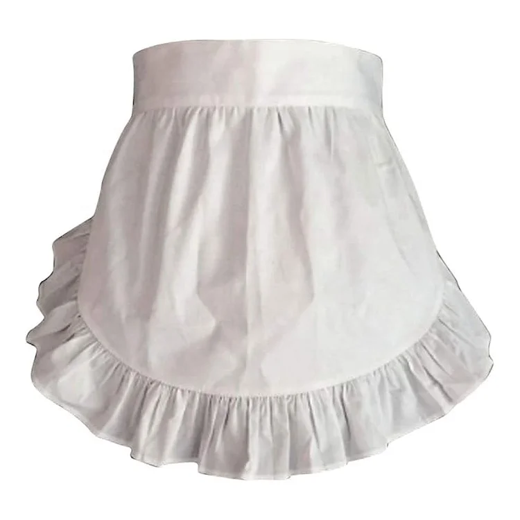 Cotton Apron  DIY Coffee Shop Waist Apron Kitchen Restaurant  Work Clothes Fashion Cute Bow Lace Cooking Apron
