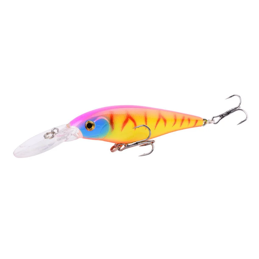 Economic plastic artificial long tongue minnow bait 10 colors fishing lure