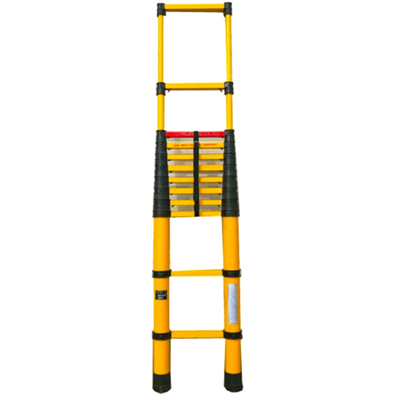 High Strength pultrusion safety Industrial Step Extension Fiberglass Portable Fire Ladder