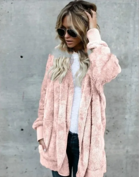 
Women In Autumn and Winter Long Sleeve Coat In The Long Style Can Wear Both Sides of Warm Casual Coat 