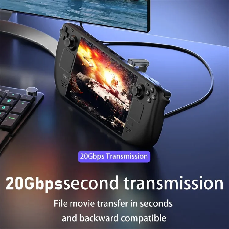 140W Type C Elbow Charging Adapter For Steam Deck 4K 60Hz 20/10Gbps Connector Charger Adapter for Mobile Phone IPad