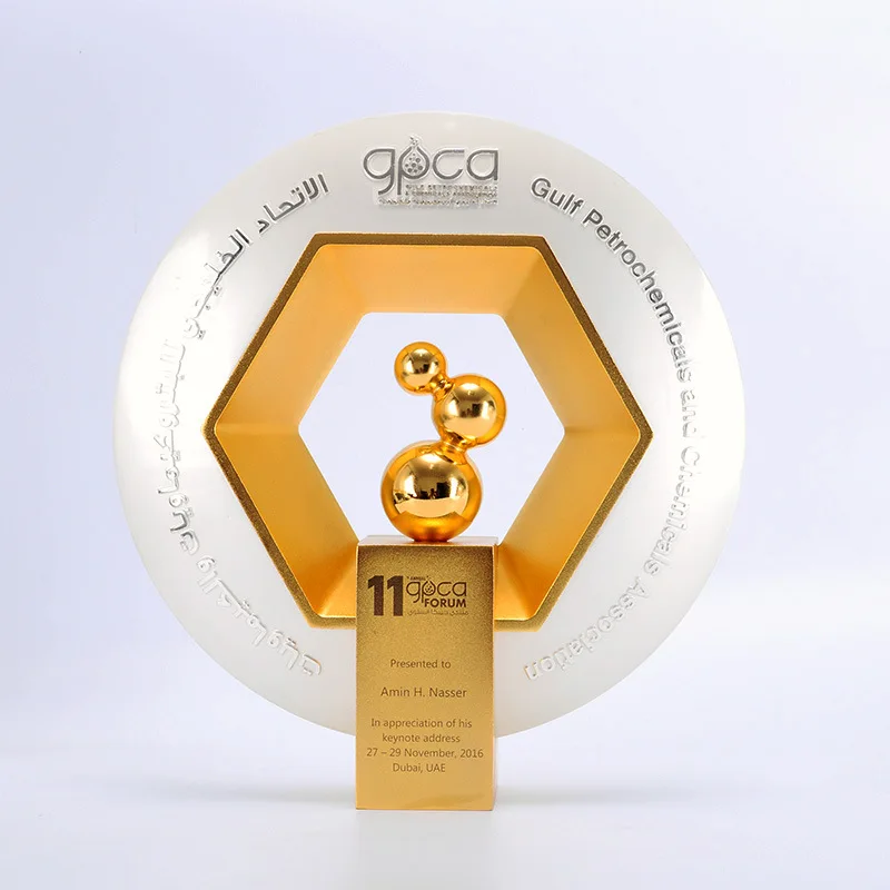 small trophy price trophy name plate metal crystal trophy