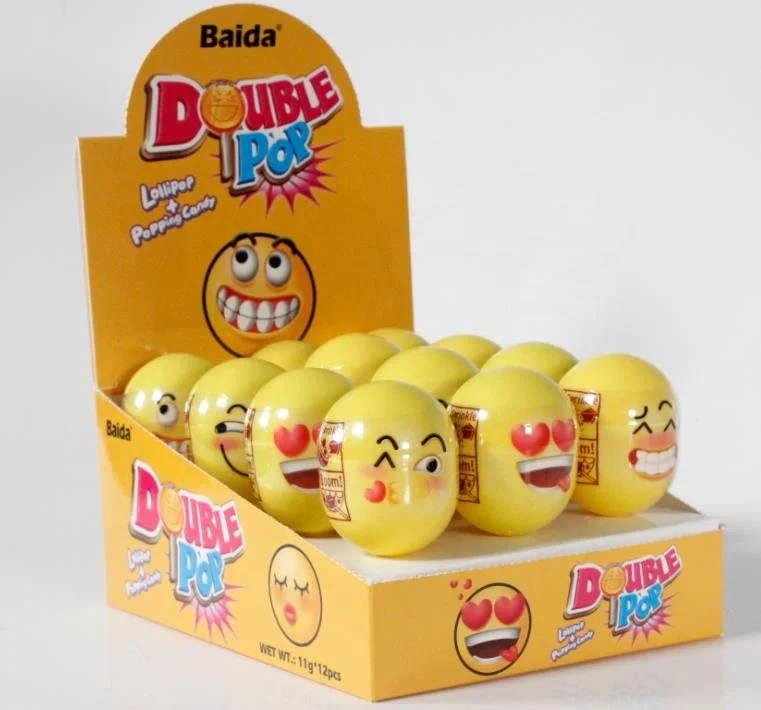 Toy candy lollipop hard candy with fruity popping candy powder for supermarket sale