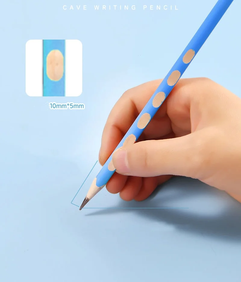 High Quality Custom Wooden Groove Pencil Set 30/50 HB Cute Cartoon Design Laser Engraved Name Logo Barrel Standard Pencils