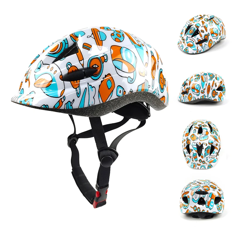 Painting Kids Helmet Child Bike Helmet Adjustable Safety Lightweight Children Bicycle Helmets For Cycling Skating Scooter Riding