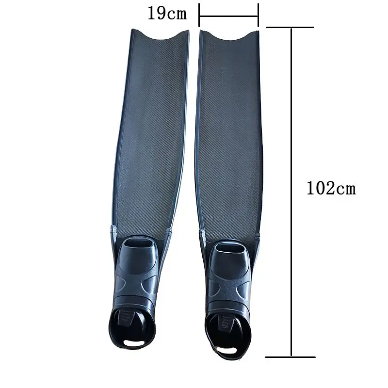 High Quality Freediving carbon blade fins Spearfishing carbon fiber long diving fins