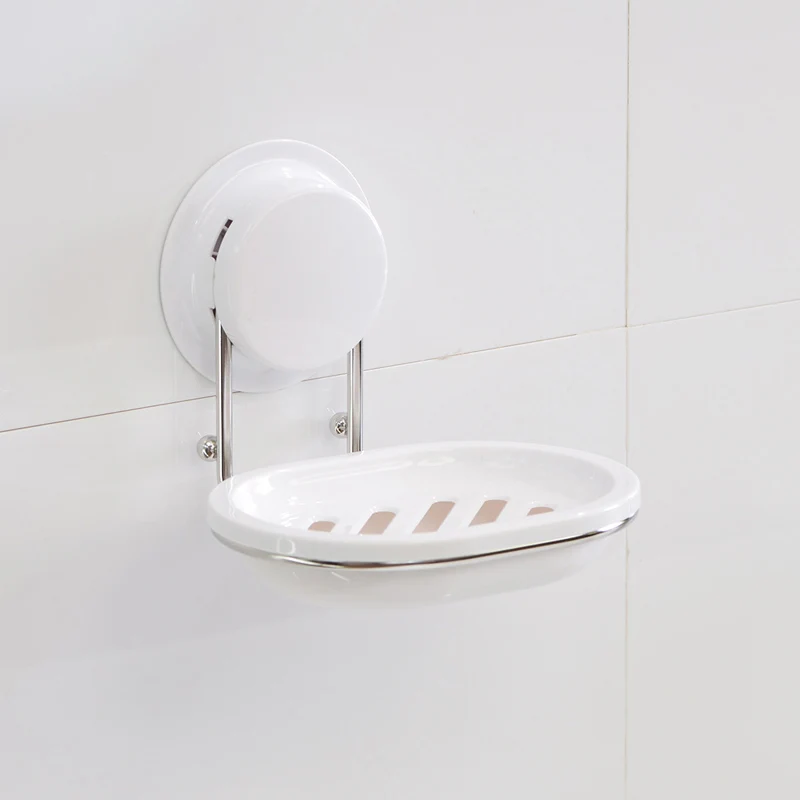 Wall mount suction cup bathroom kitchen shower soap Dish  soap holder