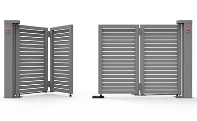 JHR Modern Simple Steel Folding Gate Design Philippines Aluminium Gates Security Folding Expandable Gate