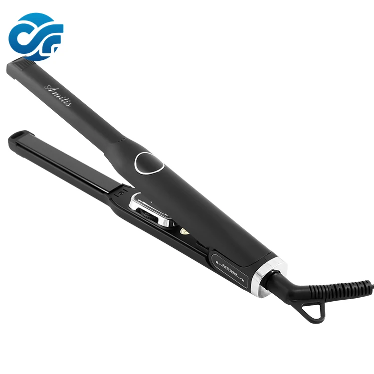 2 in 1 Travel Hair Straighteners  Black Titanium Flat Irons Mini Inch Pencil Flat Iron  Short Hair comb straightener