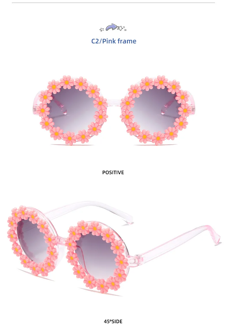 Wholesale UV400 Beautiful Daisy Party Girls Decorate Flower Sunglasses Kids Daisy Sunglasses