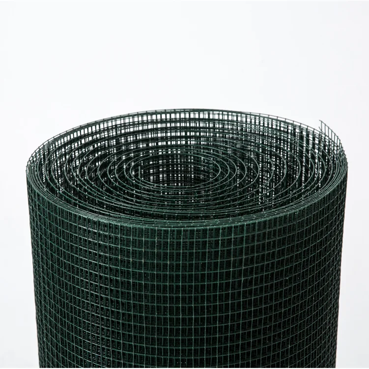 Green Coating Iron fence mesh roll  pvc coated welded wire mesh