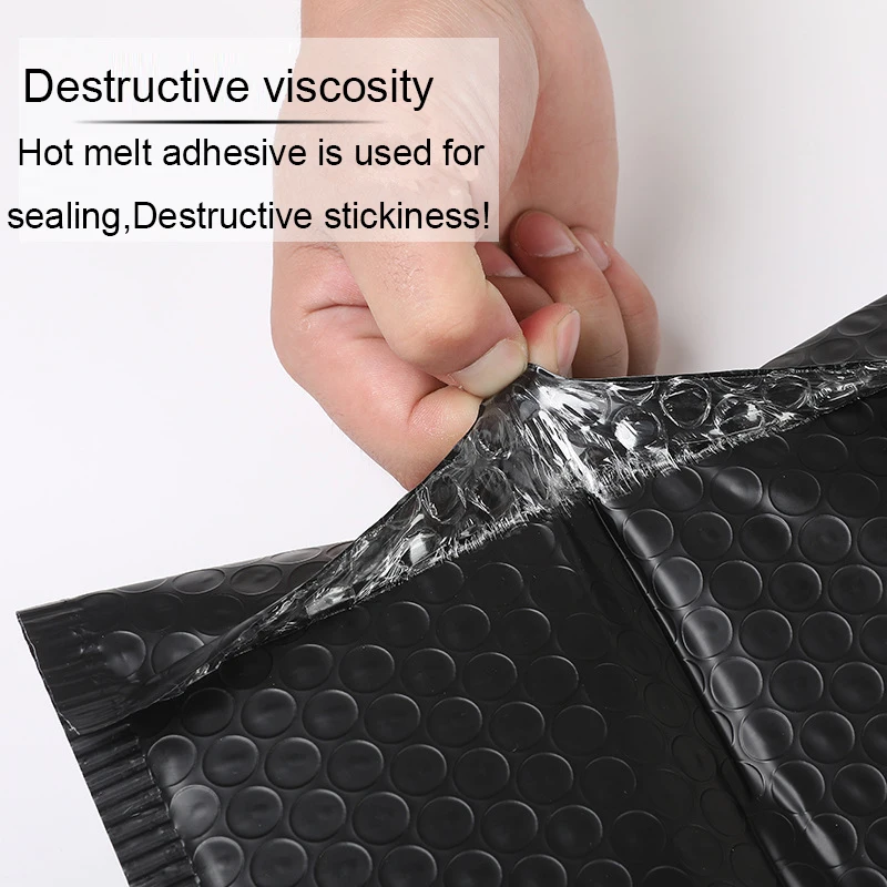 Multicolor  low quantity warehouse price printed logo glamour matte black custom poly bubble mailers