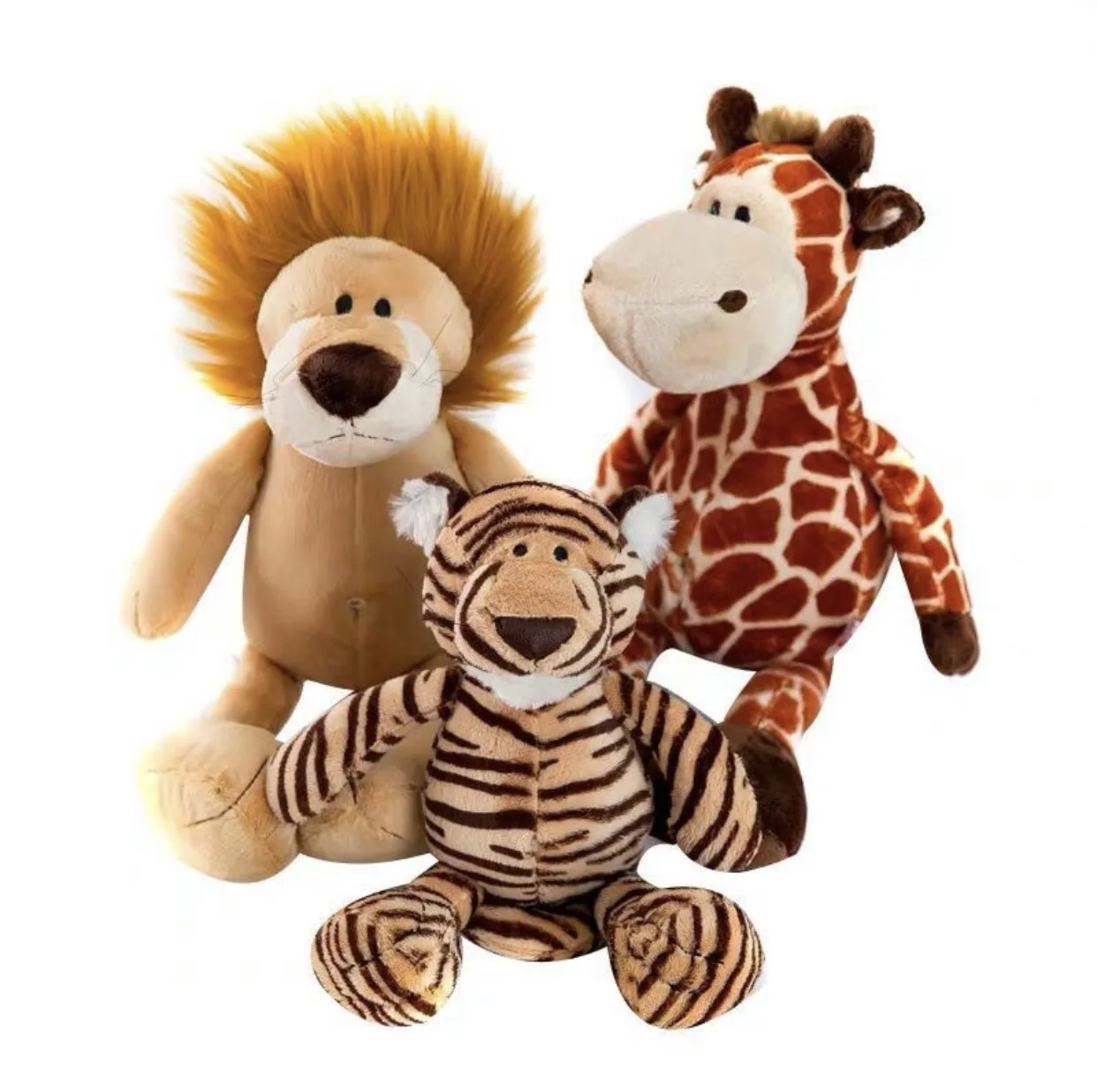 Top Quality snow soft Miniature schnauzer lion tiger giraffe plush dog stuffed animal plush doll toys