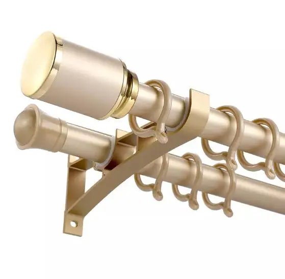 2023 new Luxury gold multifunction suction 46-92 inches big  28mm shower curtain rod pole