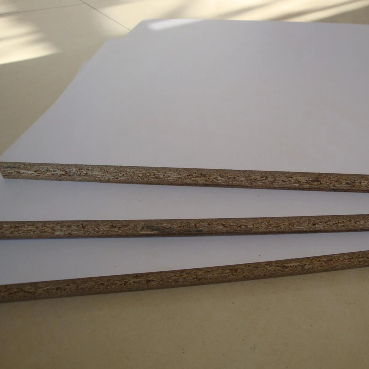 6*8 size White melamine faced laminated chipboard 2mm 6mm 11mm particle board